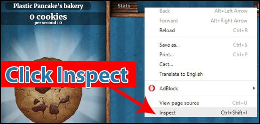 cookie clicker hack inspect element